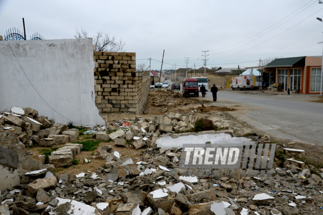 Nardaran township being landscaped. Baku, Azerbaijan, 25 Jan. 2016